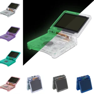 eXtremeRate IPS Ready Custodia sostitutiva trasparente personalizzata aggiornata per Gameboy Advance SP GBA SP per IPS e LCD standard