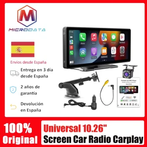 Schermo universale da 10.26 “Carplay Autoradio Multimediale Lettore video WIFI Schermo Carplay wireless + Telecamera 12LED per Apple o Android