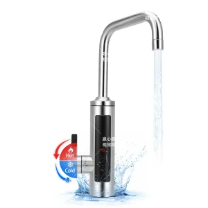 Rubinetto da cucina con 360 °   Presa rotante, regolazione dell’acqua calda e fredda, tubo in acciaio inossidabile e display della temperatura a LED