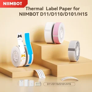 Niimbot D11 D110 D101 H1S etichetta adesiva colore trasparente etichetta del cavo etichetta del nome carta termica per l’ufficio di stoccaggio della cucina