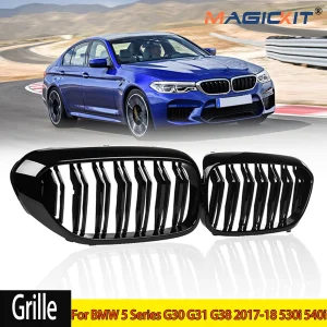 MagicKit nave dalla germania per BMW serie 5 G30 G31 2017-2018 rene anteriore doppia lamella nero lucido