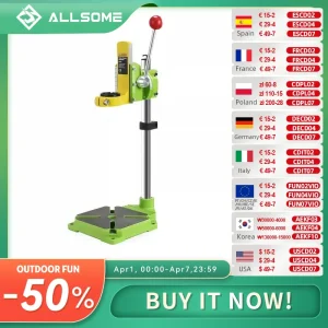 ALLSOME MINIQ Electric Power Drill Press Stand Table per trapani Workbench Clamp Drilling Collet 35 43mm 0 90 gradi HT2671