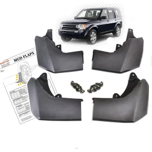 SET PER LAND ROVER DISCOVERY 3 2004 2005 2006 2007 2008 2009 LR3 MUDFLAPS MUD FLAP SPLASH GUARD MUDGUARDS FENDER