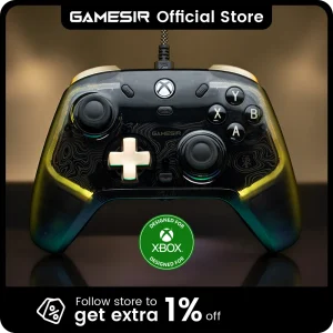 GameSir Kaleid Flux Controller Xbox Gamepad cablato per Xbox Series X, Xbox Series S, console di gioco Xbox One Joystick ad effetto Hall