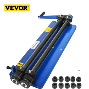 VEVOR Piegatrice Rotary Heavy Duty Swaging Machine Bead Roller 460mm 18 “1.2mm 6 Roll Set Rolling Machine per officina