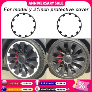 Per Tesla Modello Y 21 Pollici Cerchione Mozzo Ruota Protezione Patch Protezioni Ruota Guard Coperture Accessori ABS Auto Esterno 2018-2024