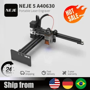 NEJE 5 Modulo Laser Portatile per Incisione, Macchina CNC da Tavolo per Incisione Laser su Acciaio/Vetro/Ceramica, Strumenti per Lavorazione del Legno Fai-da-Te