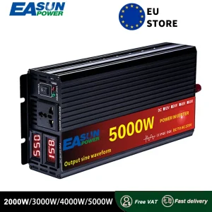 EASUN POWER Solar power Inverter 2000W 3000W 4000W 5000W onda sinusoidale pura da 12v a 220v convertitore di tensione ca Micro Inverter per auto