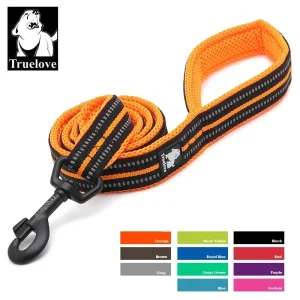 Truelove Guinzaglio morbido per animali domestici Maglia di nylon riflettente imbottita Cucciolo di taglia grande per cani o gatti Addestramento a piedi 11 colori 200 cm TLL2112 Dropshipping
