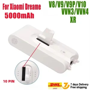 (Origine) Batteria agli ioni di litio da 5000 mAh per Dreame V8 V10 V9 V9P XR VVN3 VVN4 Parti per aspirapolvere senza fili portatili Batteria di ricambio