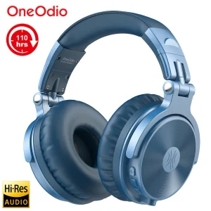 Oneodio Pro C Cuffie wireless Bluetooth 5.2 sopra l’orecchio con microfono Audio ad alta risoluzione Cuffie wireless e cablate 110 ore di riproduzione AAC