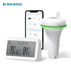 Termometro per piscina galleggiante wireless INKBIRD di seconda generazione con gateway Wi-Fi IBS-M2 Termometro digitale impermeabile combinato per laghetto SPA