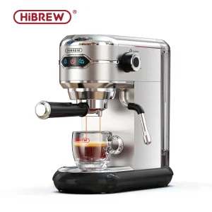 Macchina per caffè HiBREW Cafetera 20 Bar Inox Semi automatica Super Slim ESE POD e macchina per caffè espresso in polvere Acqua calda H11