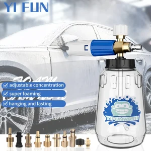 Accessori per lavaggio auto Cannone per schiuma da neve per pistola ad acqua per idropulitrice ad alta pressione per Karcher Nilfisk Bosch Stihl Lavor Interskol