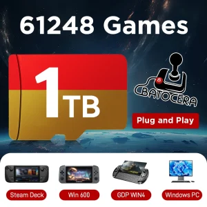 TF da 1 TB/Scheda di gioco Batocera OS per Steamdeck/Console di gioco portatili/Win PC/Laptop con gioco 61248 70+emulatori per PS3/2/1/PSP/MAME