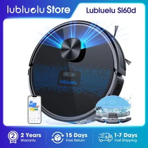 Lubluelu SL60D Robot aspirapolvere e scopa combinato – Aspirazione 4500 Pa, autonomia 150 minuti, funzionamento silenzioso, 10 zone No-Go, controllo intelligente dell’app