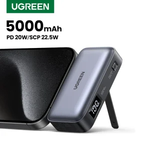 Cavo UGREEN tipo C con supporto Power Bank portatile 5000mAh 22.5W PowerBank a ricarica rapida per iPhone 15 Pro Max 14 13 20W
