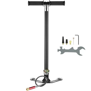 SucceBuy Pompa a mano PCP Pompa a staffa di riempimento per fucile ad aria compressa a 4 fasi 30Mpa 4500PSI per pistole ad aria compressa, riempimento di paintball, pneumatici