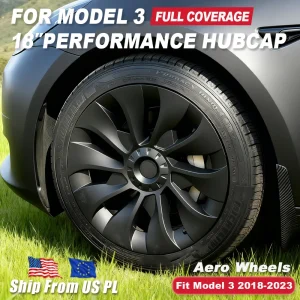 4pcs Mozzo Auto Prestazioni Sostituzione Copriruota Coprimozzo Cerchione Completo Accessori di Copertura Per Tesla Modello 3 18 Pollici Copriruota 2020-2023
