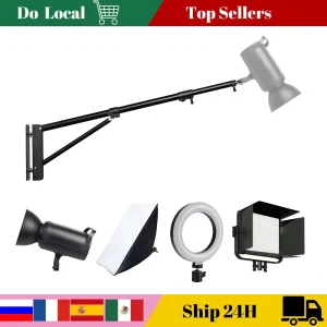 Staffa per proiettore con braccio flessibile per montaggio a parete pesante da 170 cm 135 cm per luci ad anello stroboscopiche video Softbox per studio fotografico