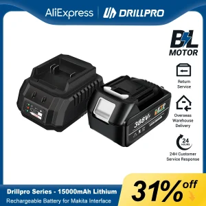 Batteria ricaricabile Drillpro 1 PC 388VF per interfaccia Makita batteria al litio da 15000mAh per trapano elettrico sega utensili elettrici