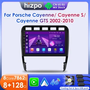 Hizpo 7862 Autoradio Per Porsche Cayenne 1 2002-2010 2 Din Android 13 Lettore Video Multimediale Stereo GPS Carplay + Navigazione Automatica