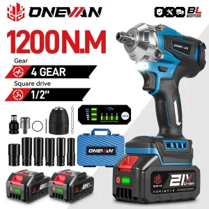ONEVAN 1200N.M Avvitatore elettrico senza spazzole 1/2 pollici Avvitatore a batteria Cacciavite Utensile elettrico per Makita 18V Batteria Pin
