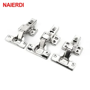 4PCS NAIERDI C Serie Cerniera Porta In Acciaio Inox Cerniere Idrauliche Ammortizzatore Buffer Soft Close Per Armadio Mobili Da Cucina Ferramenta