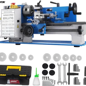 VEVORMini Tornio in metallo,50WMiniMetalLatheToolMacchina di precisione, lavorazione dei metalliHomeDIYToolSpeedFillingMetalTurning