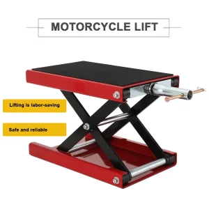 Tavolo di sollevamento per moto 1100 libbre Sollevatore idraulico per carichi pesanti in acciaio Dirt Bike ATV Wide Deck Scissor Lift Jack Tavolo Piede Stand Jack