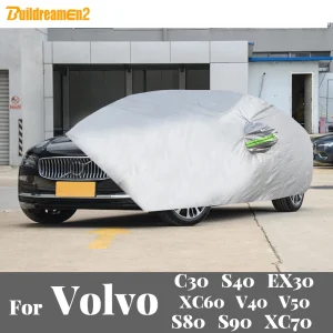 Copertura completa per auto Anti UV Parasole Neve Pioggia Protezione antipolvere Copertura automatica Antivento per Volvo C30 S40 EX30 XC60 V40 V50 S80 S90 XC70