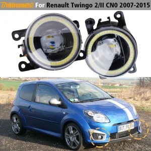 2 pezzi 30W auto LED lente fendinebbia DRL H11 Angel Eye nebbia lampada di marcia diurna per Renault Twingo 2/II Hatchback CN0 2007-2015