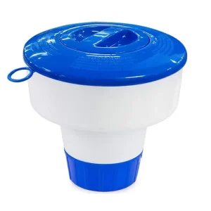 Strumenti per la pulizia della piscina di grandi dimensioni deluxe da 8 pollici Dispenser di cloro Blu Bianco Galleggiante Strumento per piscina Tablet Fornitore automatico