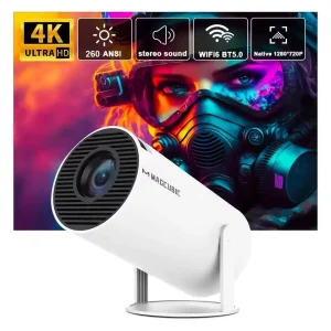 Proiettore Magcubic 8K HD Android14 HY300 Pro Wifi6 290ANSI Allwinner H726 BT5.4 1080P 1280*720P Cinema Proiettore portatile per esterni