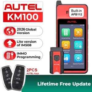 Autel MaxiIM KM100 Chiave Fob Programmatore Immobilizzatore Strumento Creazione Chiave IMMO Chip di Apprendimento Lettura Scrivi Clonazione PK AUTEL KM100E KM100X
