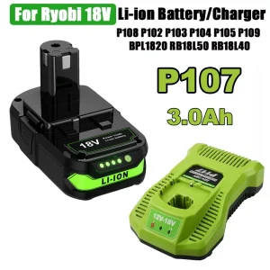 Batteria di ricambio Ryobi 18V Li-ion per Ryobi 18V P108 P102 P103 P104 P105 P109 BPL1820 RB18L50 RB18L40