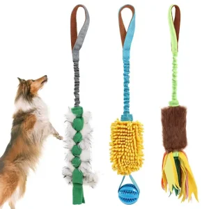 Corda giocattolo per cani divertente giocattoli da masticare per cani striduli forniture per animali domestici giocattolo con corda per cuccioli con coulisse elastica giocattolo interattivo per la