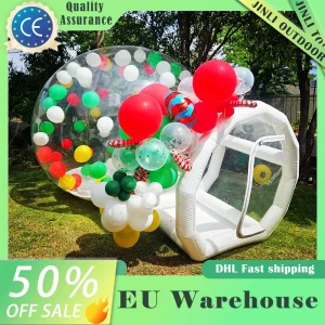 Magazzino UE: Casa Gonfiabile a Bolla in PVC, Tenda a Cupola Trasparente con Ventilatore, per Giochi all’Aperto per Bambini, Decorazione per Feste di Natale, Regalo