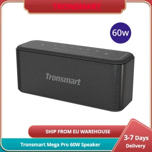 Tronsmart Mega Pro 60W altoparlante Home Audio Bluetooth con bassi migliorati, True Wireless, NFC, IPX5 impermeabile, assistente vocale