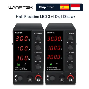 Wanptek Alimentatore da laboratorio Regolabile 30V 6A 30V 10A 60V 5A 120V 3A Display a cifre Regolatore di tensione da banco Alimentatore CC