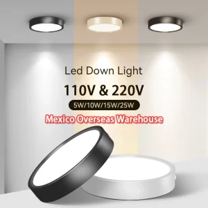 Plafoniera a led spot 110V 220V Montaggio superficiale Down Lights Apparecchio per soggiorno Lampada da soffitto cucina 10W 15W 25W Faretto
