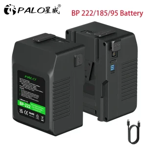 Batteria V-Lock BP 222 BP-185 BP 95 Bateria e cavo PD 20W tipo C per videocamera Sony R5C BMPCC 6K Pro 4K 60P V-mount
