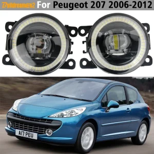 2 pezzi Car LED fendinebbia Angel Eye DRL Daytime Running Lamp per Peugeot 207 CC SW Hatchback 2006 2007 2008 2009 2010 2011 2012