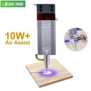 LASER TREE Pro Testa laser CNC da 80 W con sistema di assistenza pneumatica per taglio di incisione su metalli/legno (precisione TTL 0,01 mm)