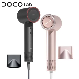 DOCO Asciugacapelli ad alta velocità 75 m/s 200 milioni di ioni negativi Cura dei capelli 110000 giri/min Regalo professionale leggero per viaggi a casa
