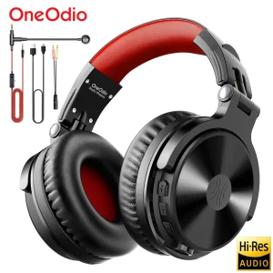 Oneodio Cuffie Bluetooth 5.2 senza fili 110 ore + Cuffie da gioco stereo cablate con microfono ad asta per telefono Computer PC Gamer