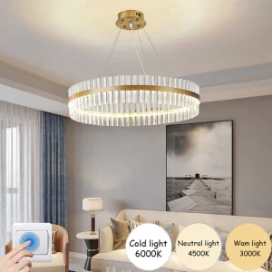 Lampadario di cristallo moderno soggiorno lampadari a soffitto Villa Loft illuminazione Lustre dorata decorazioni per la casa plafoniere sospese