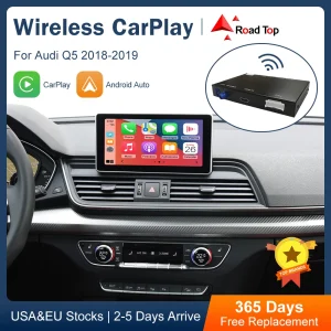 ROAD TOP Wireless CarPlay per Audi A3 B9 A4 A5 Q5 2018-2019, con interfaccia Auto Android AirPlay Mirror Link funzioni di gioco per Auto