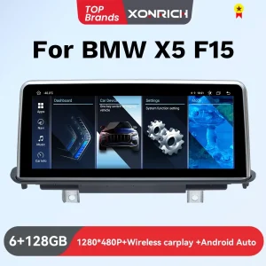 Wireless CarPlay Android Auto navigazione per Auto per BMW X5 F15 X6 F16 2014-2017 NBT 10.25 “IPS DSP 6GB + 128GB GPS Audio 4G Wifi