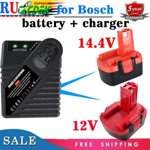 Batteria o caricabatterie per Bosch 14.4V 12 V cacciavite batteria d 70745 trapano PSR 12 GSR 12 VE-2,GSB 12 VE-2 batterie ricaricabili